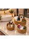 BEYZAM HOME OVAL JUTE WOVEN 3-PIECE HAND-WOVEN BASKET BATHROOM AND KITCHEN ORGANIZER