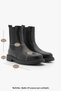 Women's Double Elastic Chelsea Casual Boots Panve Black - 8