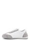 Women's White Rubber Laced Genuine Leather Sneaker - 5