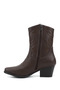 Women's Brown Pointed Toe Thick Heeled Cowboy Boots - 6