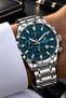 Japanese Mechanism Men Wristwatch 3 Atm Water Resistant Silver Color Steel Band Gift Stylish Boxed Dke2122C2