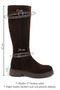 Women's Brown Suede Zippered Rubber Sole Genuine Leather Boots - 3