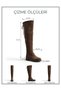 Artı-Artı-60-Dz0404 Women's Daily Over-The-Knee Brown Suede Riding Boots - 2