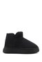 Women's Black Suede Thick-Soled Fur Boots