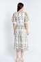 Embroidered Sheer Midi Dress with Lining - 4
