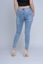 Embroidered Ripped Jeans Pants - 2