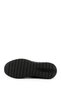 Men's Black Lace-Up Rubber Sole Genuine Leather Sneakers - 6