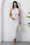 Halter Neck Dress with Waist Buckle and Tie Grs4023 - 4