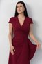 Double-Breasted Collar Skirt Pleated Slit Dress Jnl3115 - 2