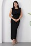 Bicycle collar waist buckled glitter dress grs4100 - 5