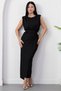 Bicycle collar waist buckled glitter dress grs4100 - 7