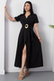 Shirt Collar Buckle Belted Dress Dks1408 - 5