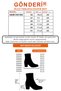 Women's Black Zippered Thick Heeled Genuine Leather Boots - 7