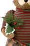 Christmas Ornament Striped Sweater Girl Bear Figure Red Green 90 cm - 3