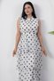 High Collar Layered Pointed Chiffon Dress Dks1420 - 6