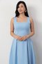 Square Neck Sleeveless Crepe Dress 2026-4558 - 7