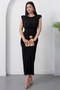 Crew Neck Gathered Side Buckle Dress K-251642 - 4
