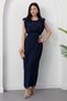 Crew Neck Buckle Dress Grs3926 - 4
