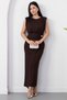 Bicycle collar waist buckled glitter dress grs4100 - 6