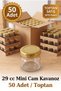50 Pieces 29 ml Metal Lid 29 Cc Small Sample Jam Honey Promise Engagement Gift Glass Jars