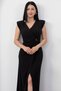 Double-Breasted Collar, Buckled Waist, Padded Dress K-251622 - 6