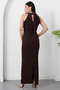 Halter Neck Halter Sequined Dress Grs4102 - 5