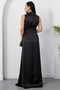 Shirt Collar Waist Knotted Satin Dress K-261737 - 7