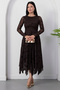 Crew Neck Skirted Glitter Tulle Dress Dks1387-1 - 3