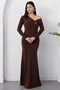 One-Shoulder Madonna Collar Buckle Dress K-252672 - 7