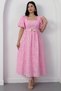 Square Neck Belted Dress Grs3980 - 7