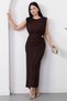 Bicycle collar waist buckled glitter dress grs4100 - 5