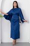 Low Neckline Bat Sleeve Satin Dress K-252767 - 6