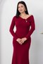 One-Shoulder Madonna Collar Buckle Dress K-252672 - 2