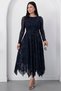 Crew Neck Skirted Glitter Tulle Dress Dks1387-1 - 4
