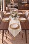 American Service, 6-Piece Gold Color Placemat and Runner Cover Border Set - 3