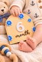 Natural Birch Plywood & Plexiglass Numbered Baby 12 Month Milestone Cards | Photo Shoot Set - 4