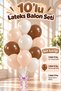 12 Inch Brown-Sea Sand-Skin Color 10 Pieces Balloons - 2