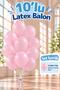 12 inch macaron pink balloon 10 pieces - 2