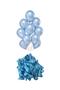 12 inch metallic light blue balloon 10 pieces - 5