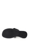 Women's Black Double Strappy Casual Shoes Slipper - 6