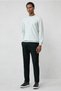 Bisiklet Yaka Regular Fit Nakışlı Basic İnce Sweatshirt - 5