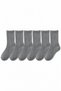 6-Piece Gray Men's Sports Cotton Towel Sole Short Tennis Socks - Premium - 4