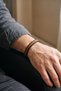 Textured Striped Men's Leather Bracelet Two-Color Design - 2