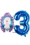 Frozen Balloon 3 Year Old Birthday Set Frozen Elsa Concept Balloon and Navy Blue Number Balloon Birthday Set - 2