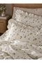 Ruffled Cotton Single Duvet Cover Set with Ornamental Overlock (Yonca)