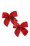 Christmas Tree 2-Piece Bow Red Glitter Eva Door and Glass Decoration - 6