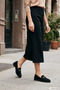 Women's Black Suede Buckle Loafer Shoes - 4