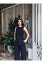 Double Fabric Lined Vest Set Stylish and Cool — Black - 7