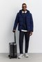 Men's Navy Blue Crew Neck 3 Thread Threaded -5 Degree Resistant Regular Fit Sweatshirt A62Y1291 - 8