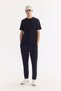 Men's Navy Blue Elastic Waist Lace-Up Quick-Drying Interlock Regular Fit Sweatpants A61Y3409 - 7